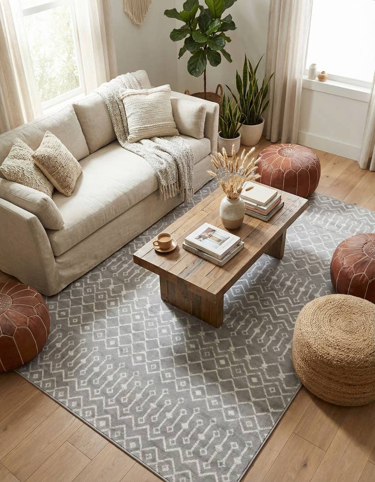 Detail image of 7' 10 x 11' Kasbah Trellis Rug