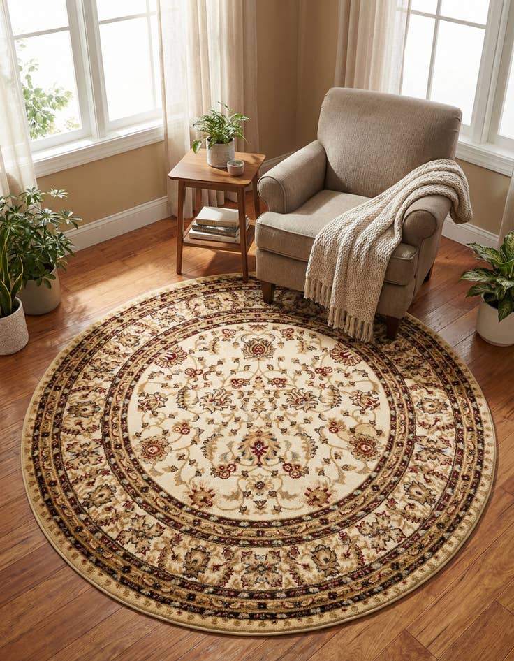 Detail image of 6' x 6' Classic Agra Round Rug