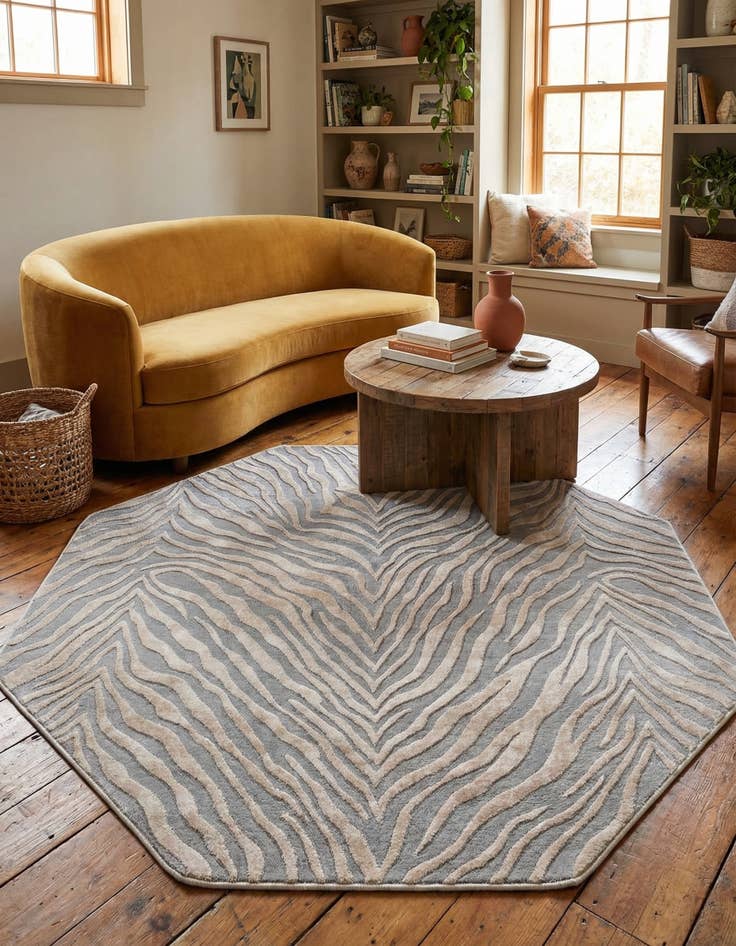 Detail image of 5' 3 x 5' 3 Finsbury Octagon Rug