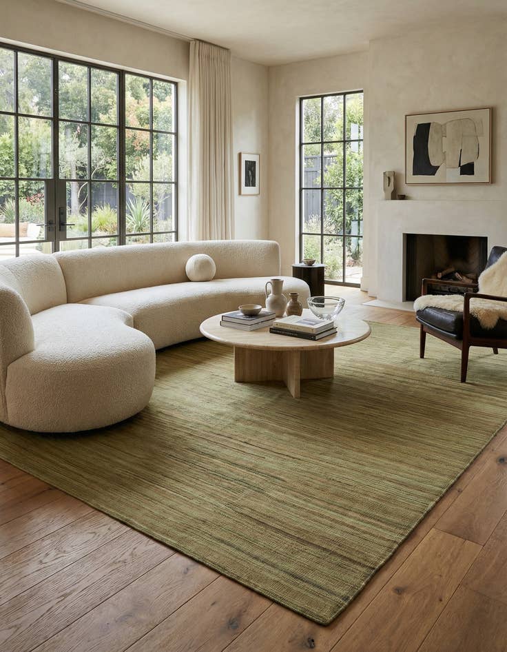 Detail image of 8' x 11' 1 Hand Woven Kilim Modern Wool Rug