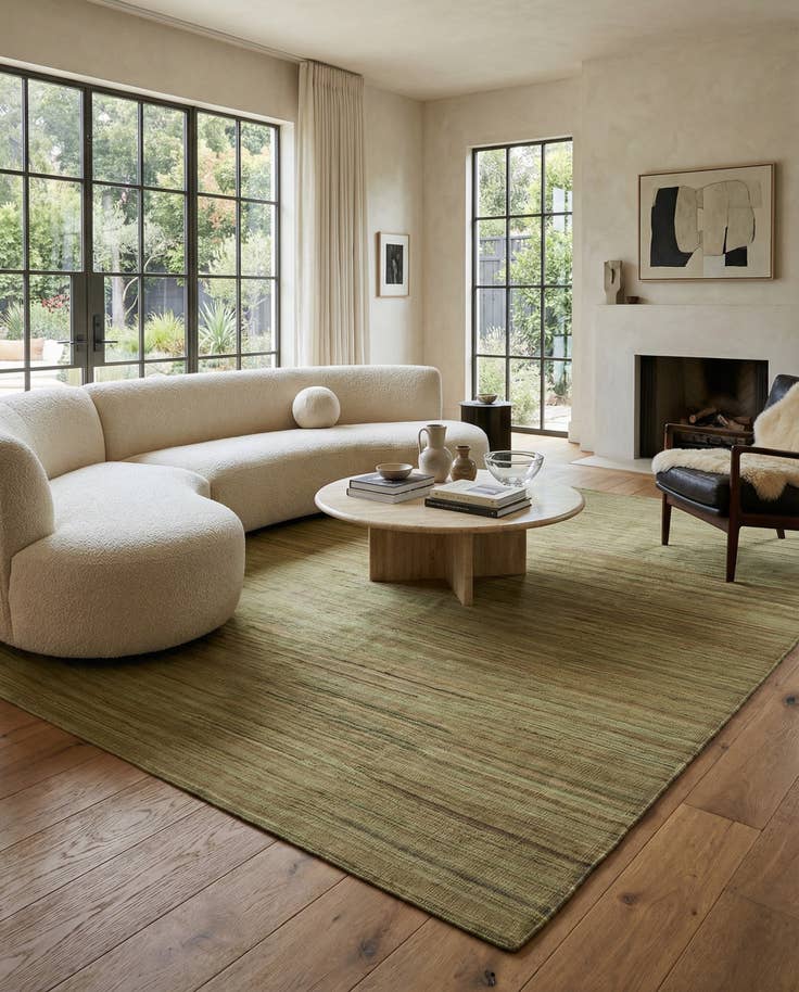 Detail image of 8' x 11' 1 Hand Woven Kilim Modern Wool Rug