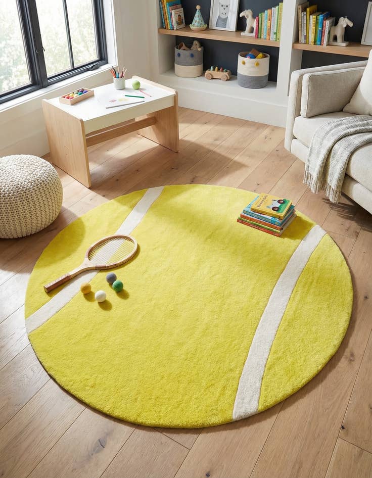 Detail image of 6' 1 x 6' 1 Playtime Kids Wool Freeform Rug