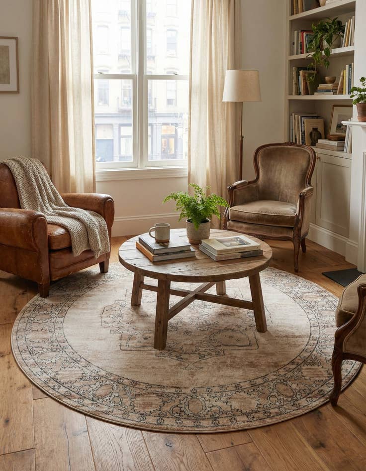 Detail image of 7' 10 x 7' 10 Oregon Round Rug