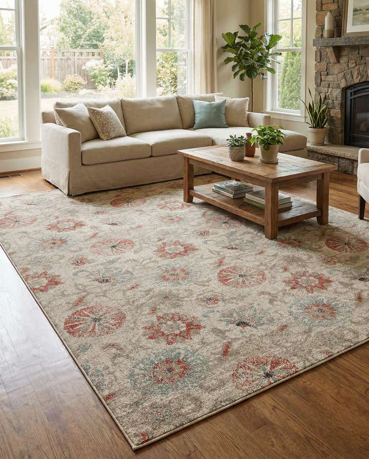 10' x 14' 2 Easy-Clean Botanical Indoor / Outdoor Rug