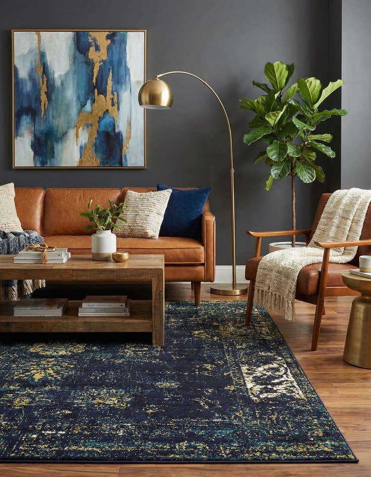 Detail image of 7' 10 x 7' 10 Monte Carlo Square Rug