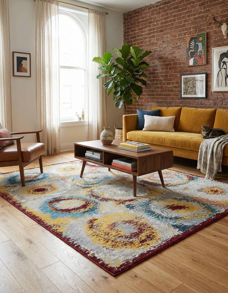 Detail image of 6' 1 x 9' Kamala Washable Rug