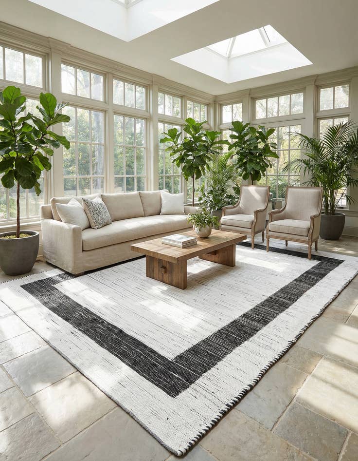 Detail image of 9' x 12' Hand Woven Chindi Jute Rug