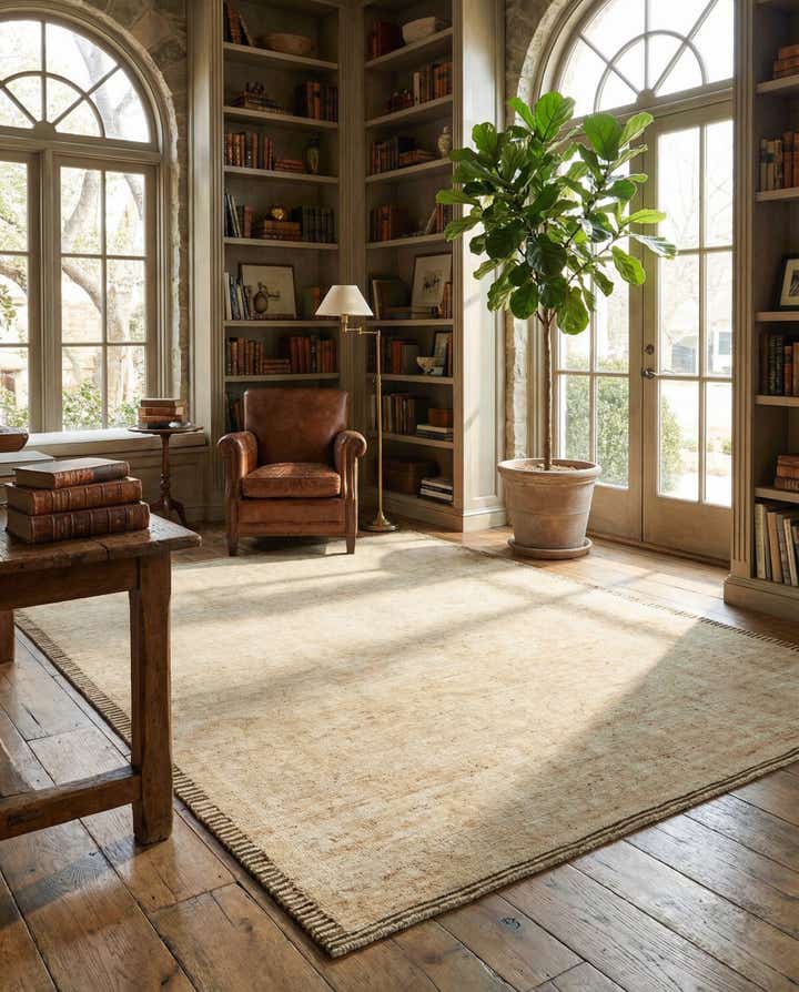 8' 4 x 9' 9 Hand Knotted Oushak Wool Rug