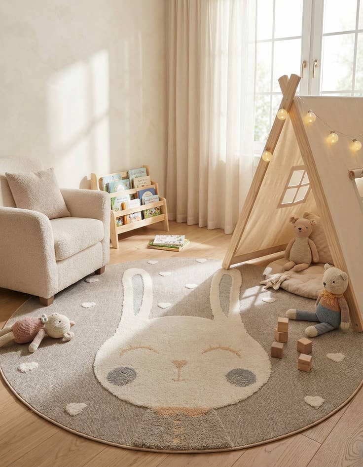 Detail image of 7' x 7' Whimsy Kids Round Rug
