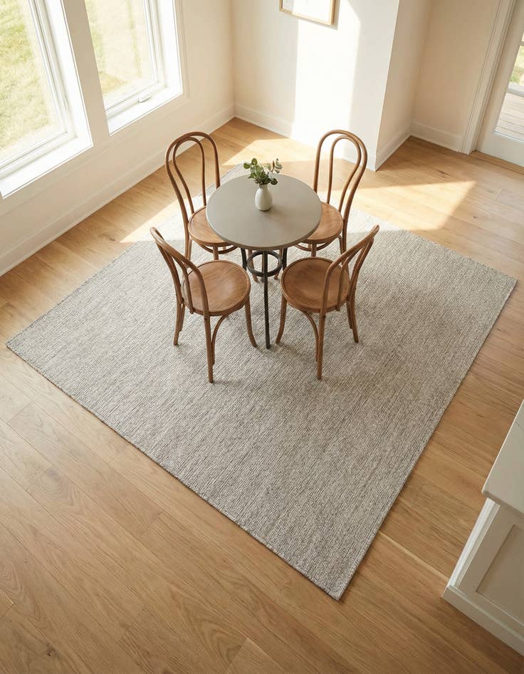 Detail image of 6' x 6'  Washable Solid Indoor / Outdoor Square Rug