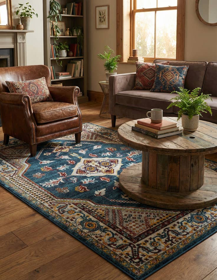 Detail image of 5' 3 x 8' Kamala Washable Rug