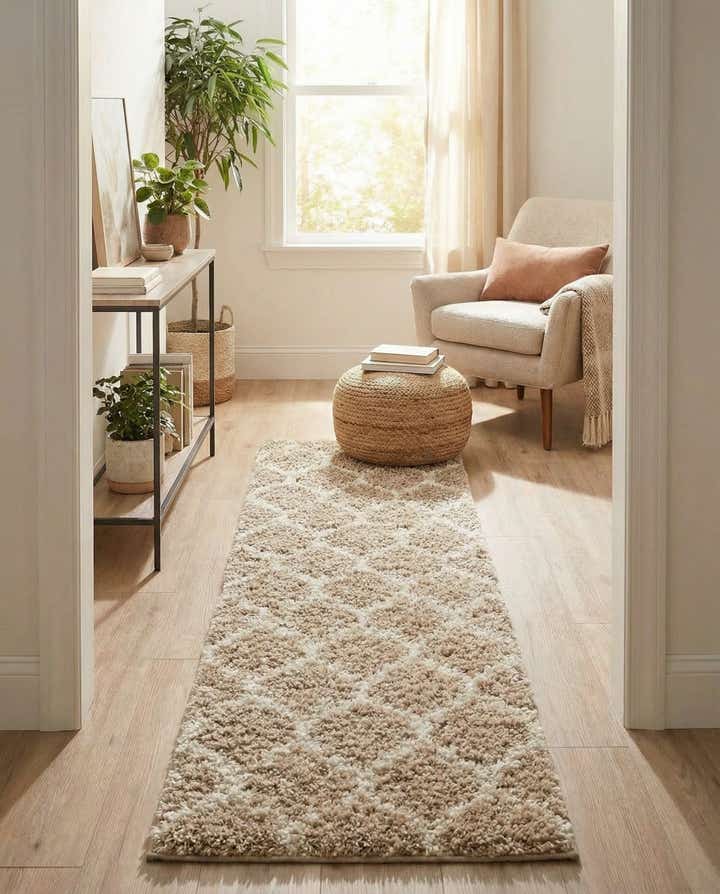 2' x 8' Trellis Shag Runner Rug