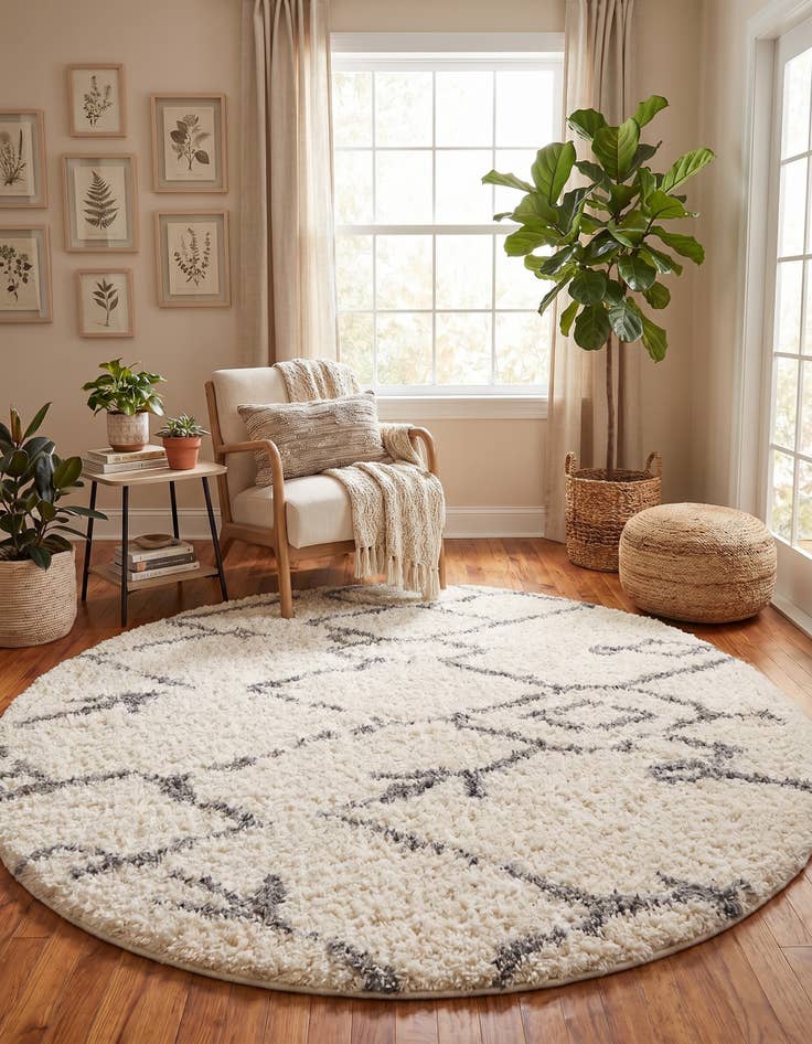Detail image of 8' x 8' Infinity Shag Round Rug