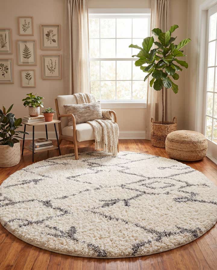 8' x 8' Infinity Shag Round Rug