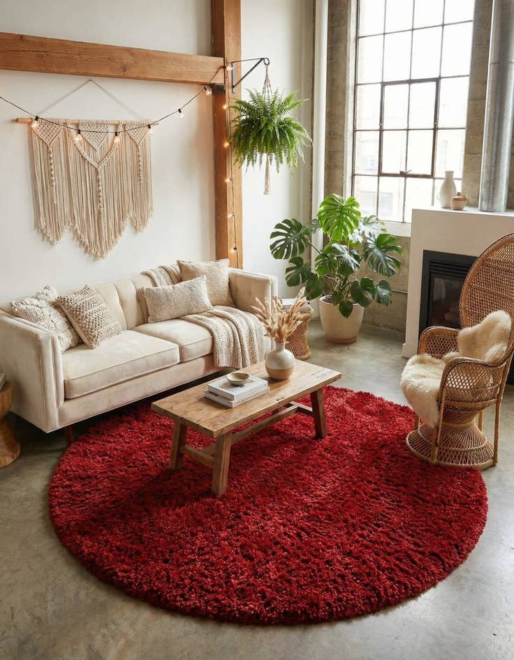 Detail image of 8' x 8' Infinity Shag Round Rug