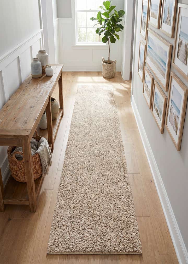 2' 6 x 16' 5 Comfort Solid Shag Runner Rug