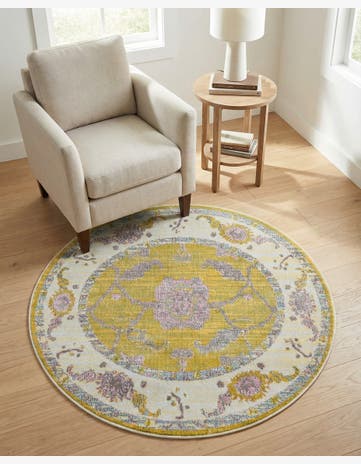 Green Paragon Round Rug