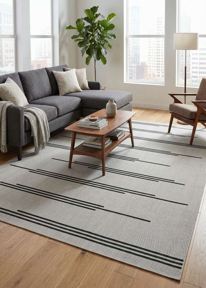 9' x 12' Easy-Clean Modern Indoor / Outdoor Rug