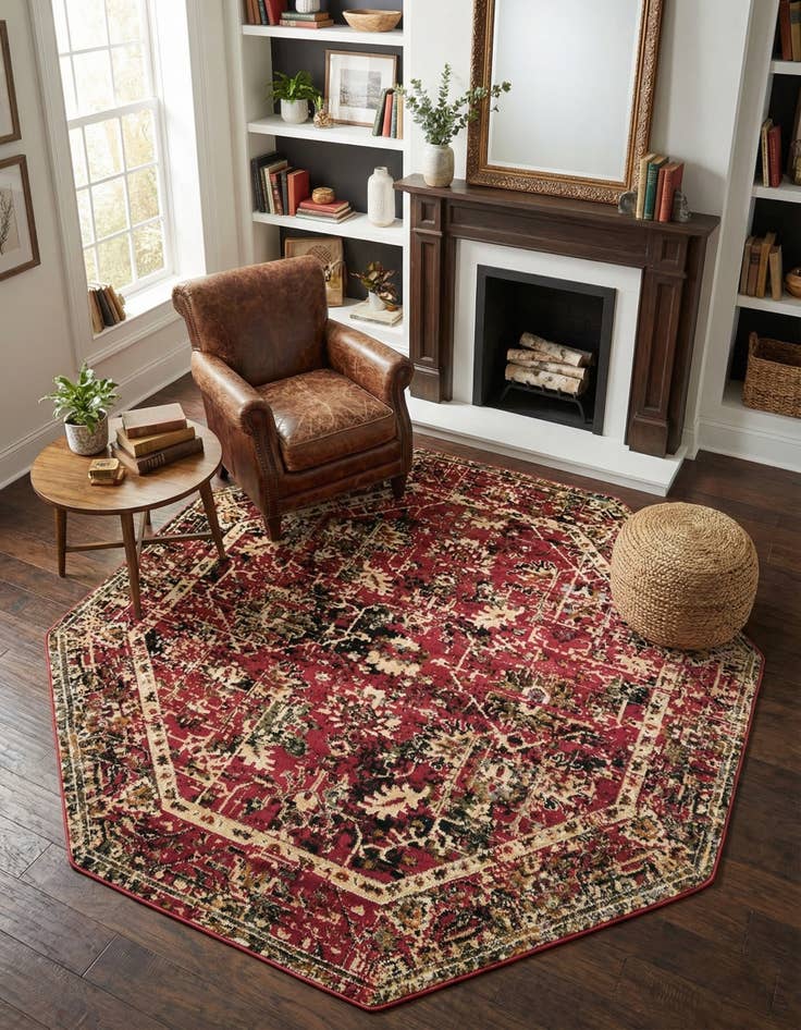 Detail image of 7' 10 x 7' 10 Saturn Octagon Rug