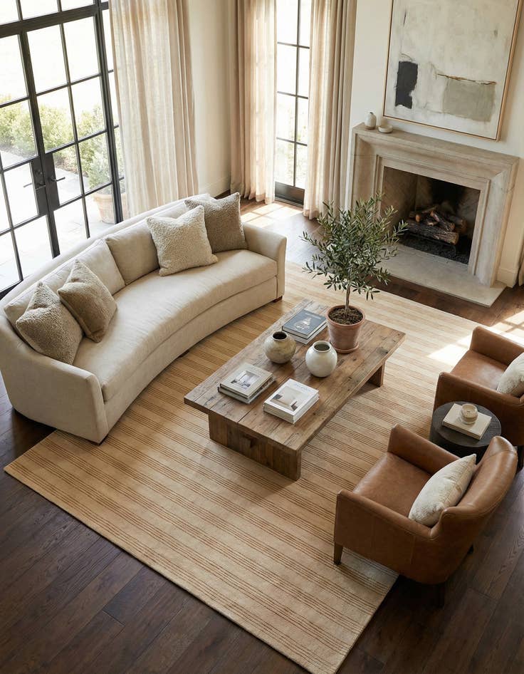 Detail image of  9' x 12' Jill Zarin Striped Wool Rug