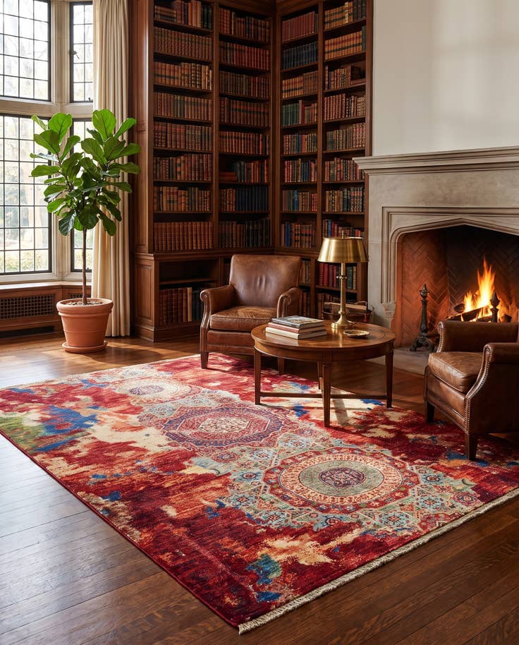 Detail image of 155cm x 210cm Hand Knotted Mamluk Ziegler Rug