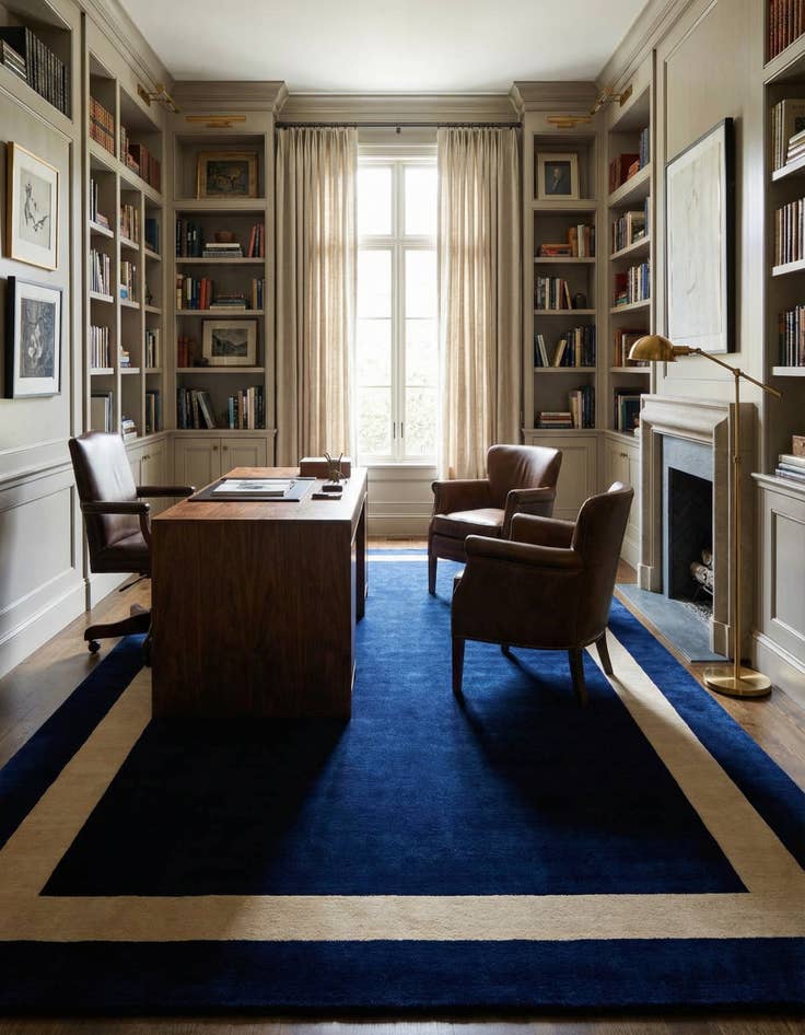 Detail image of 9' x 12' Jill Zarin Border Wool Rug