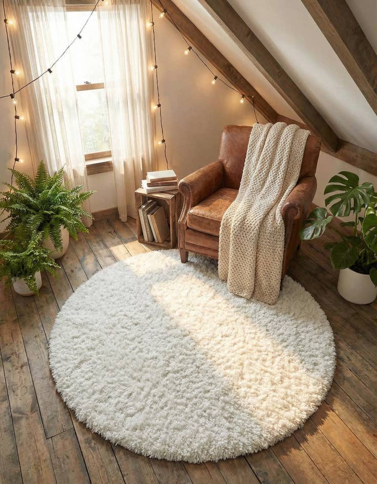 Detail image of  3' 3 x 3' 3 Everyday Shag Round Rug