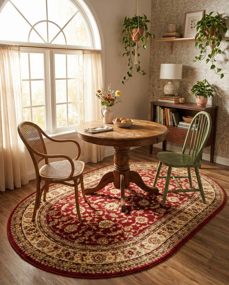 Detail image of 5' 3 x 8' Classic Agra Oval Rug