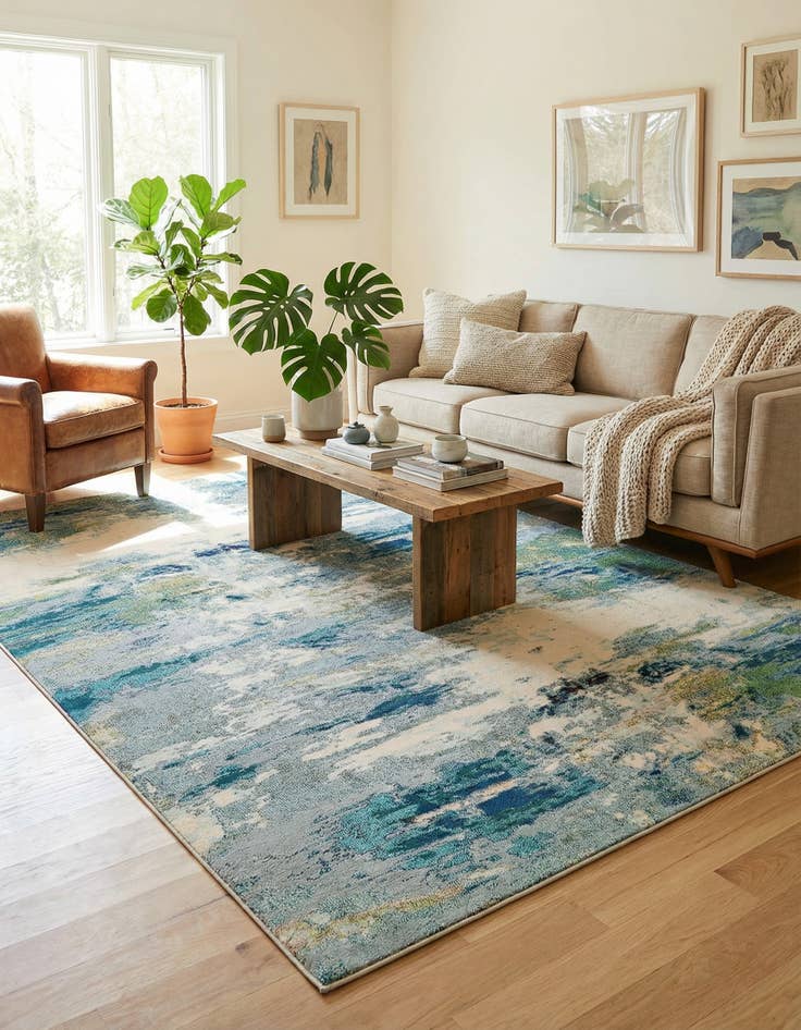 Detail image of 9' x 12' 2  Washable Spectrum Rug