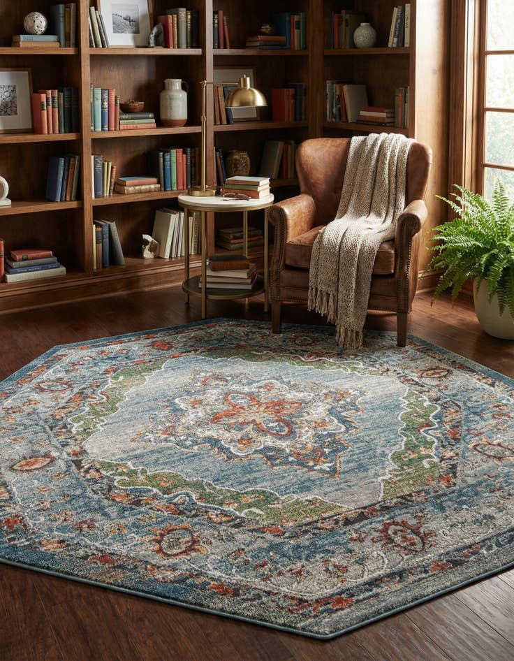 Detail image of 7' 10 x 7' 10 Isabella Octagon Rug