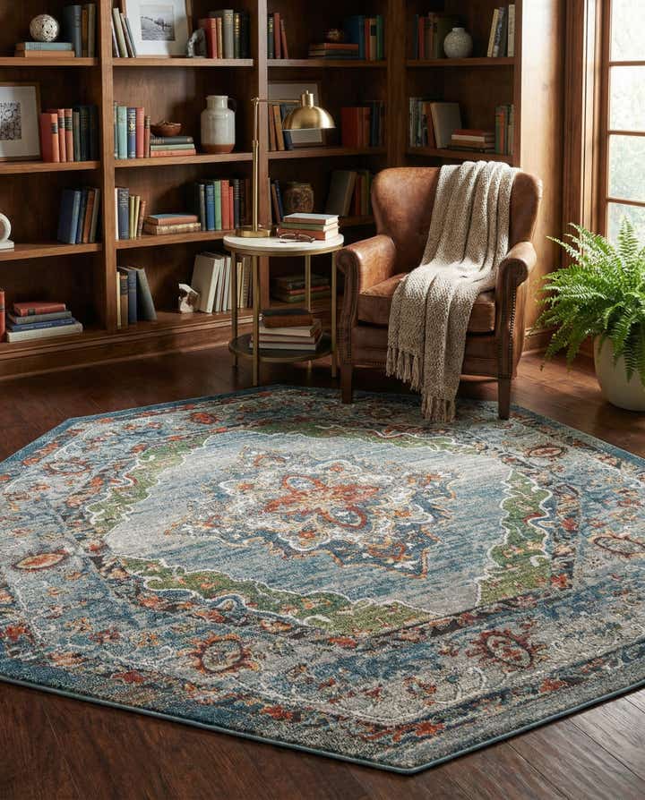 7' 10 x 7' 10 Isabella Octagon Rug