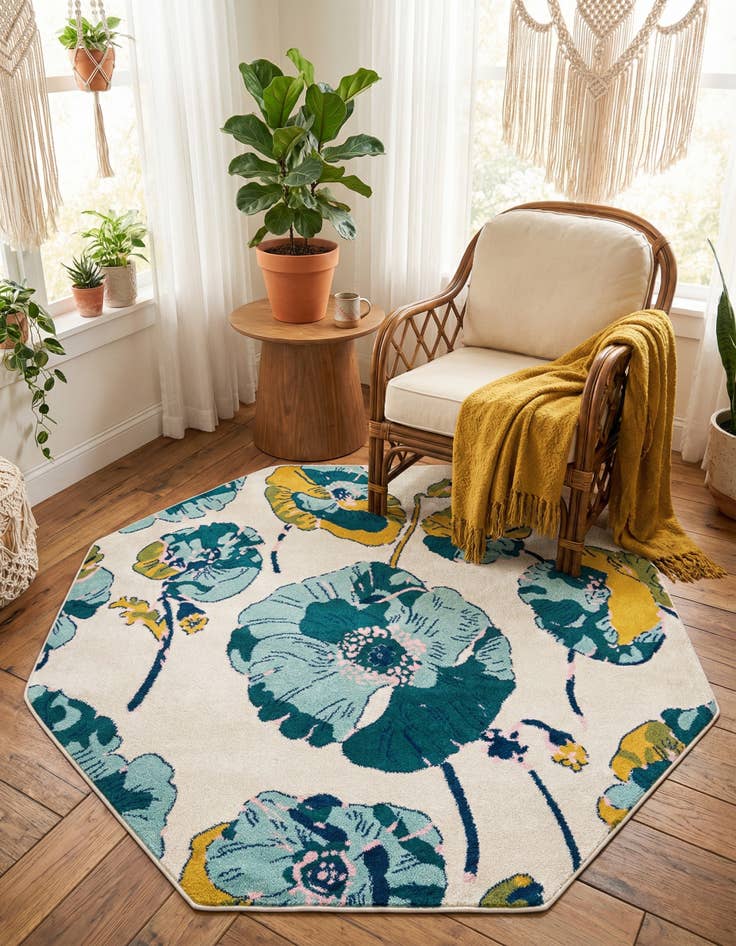 Detail image of 7' x 7' Bloom Octagon Rug