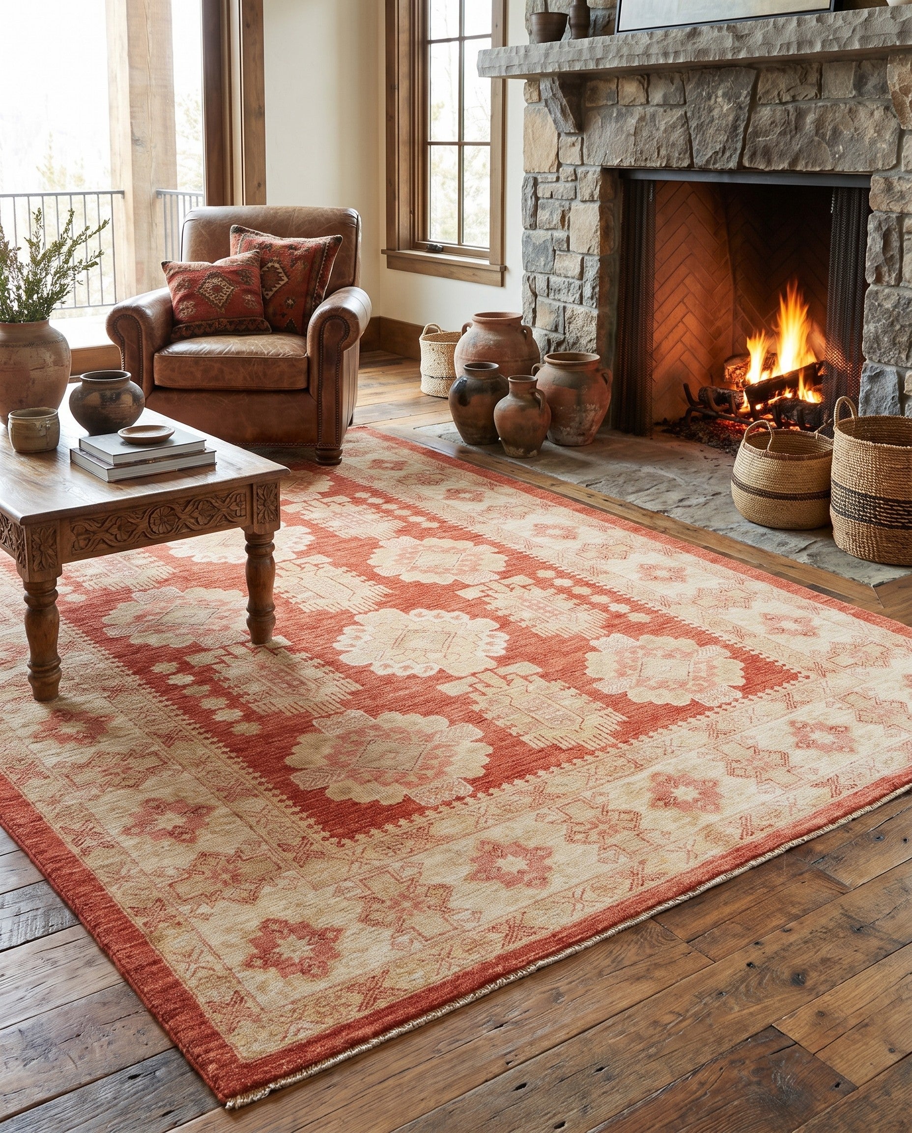 Detail image 3 of 10: 5' 7 x 7' 11 Hand Knotted Ziegler Rug