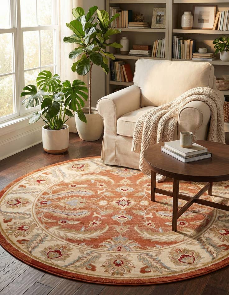 Detail image of 7' 10 x 7' 10 Aditi Round Rug