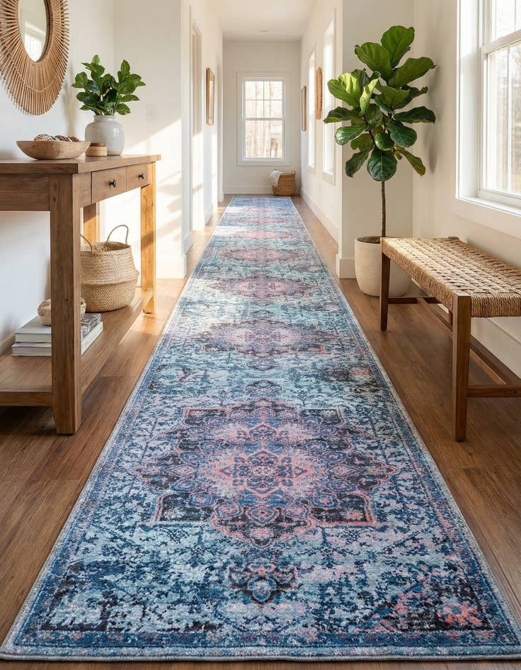 Detail image of 2' x 13' Washable Francesca Runner Rug