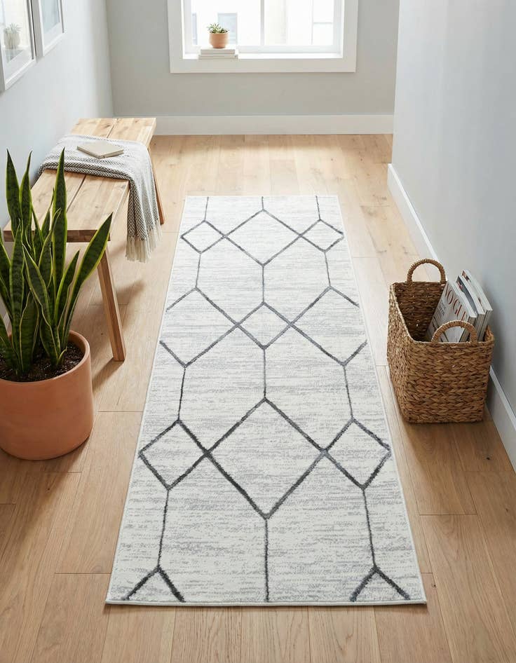 Detail image of 2' x 6' Lattice Trellis Runner Rug