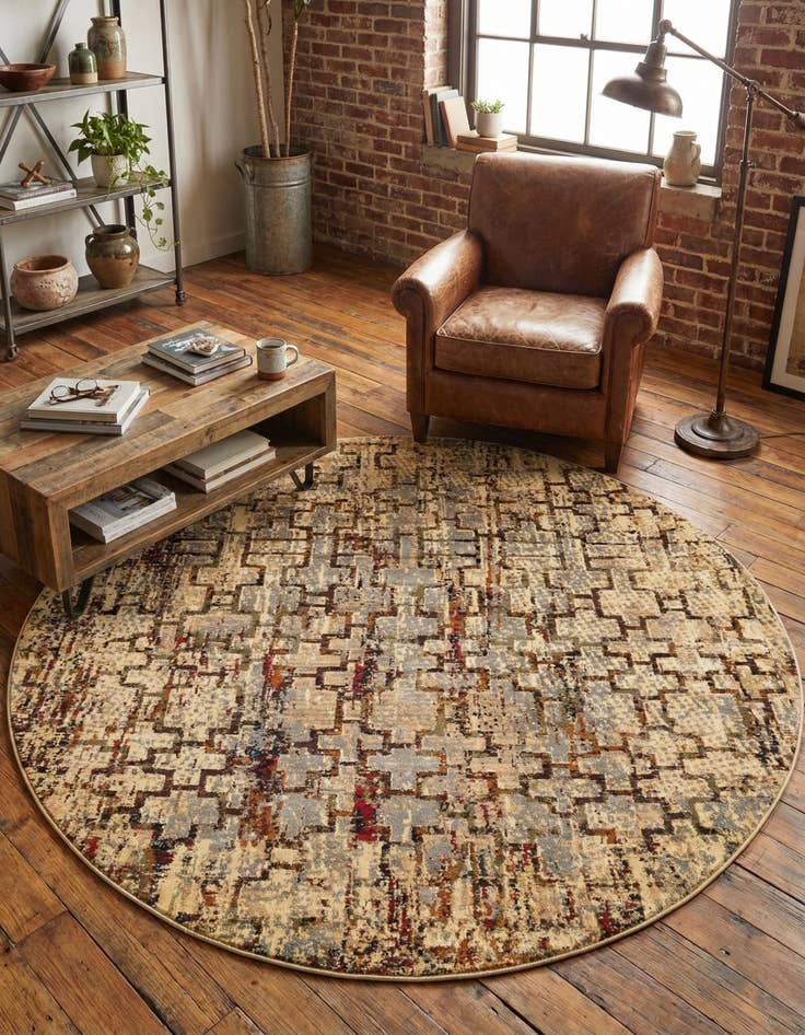 Detail image of  7' x 7' Saturn Round Rug