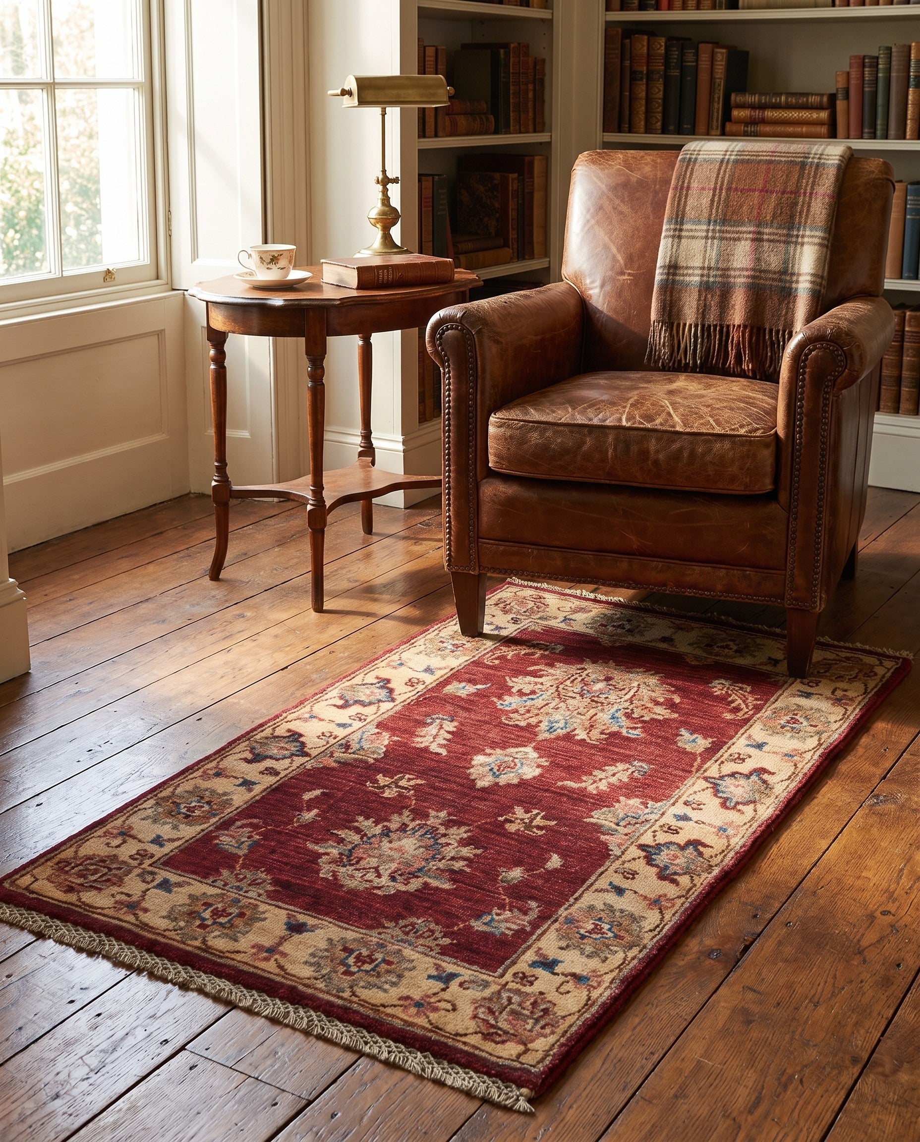 1' 11 x 3' 5 Hand Knotted Ziegler Rug