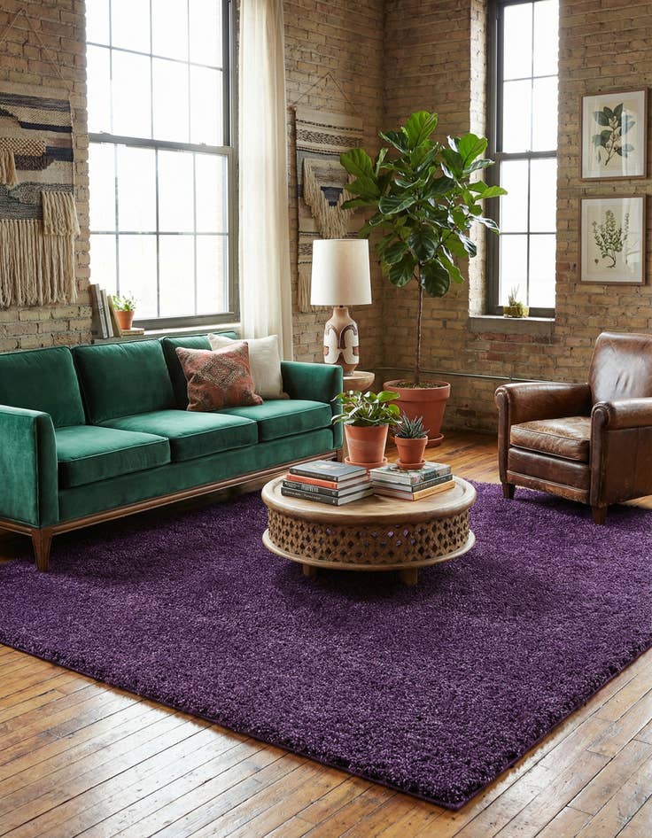 Detail image of  7' 10 x 7' 10 Solid Frieze Square Rug