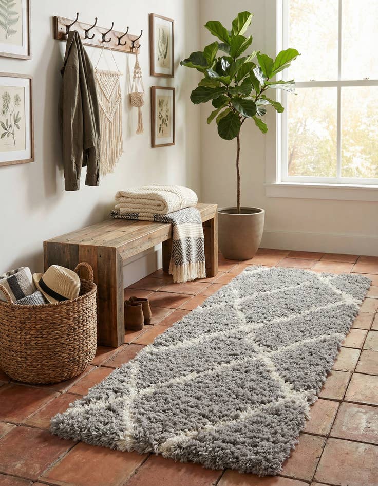 Detail image of 2' x 6' Infinity Shag Runner Rug