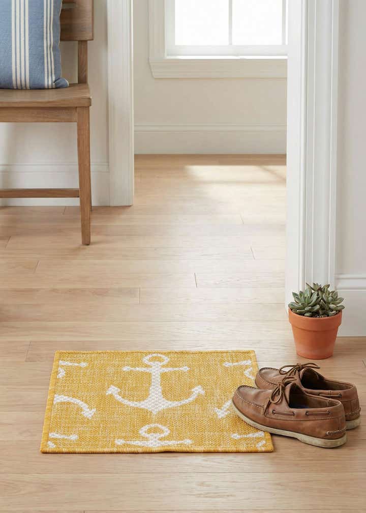 1' 4 x 1' 4 Easy-Clean Coastal Indoor / Outdoor Sample Rug