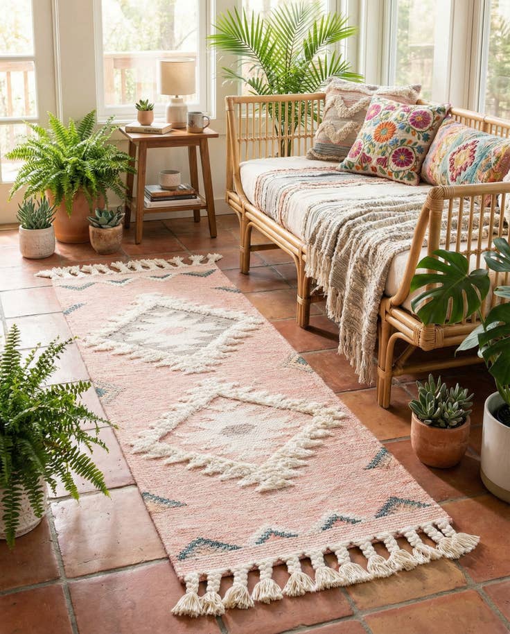 Detail image of 2' 2 x 6' 1 Hand Woven Arizona Wool Runner Rug