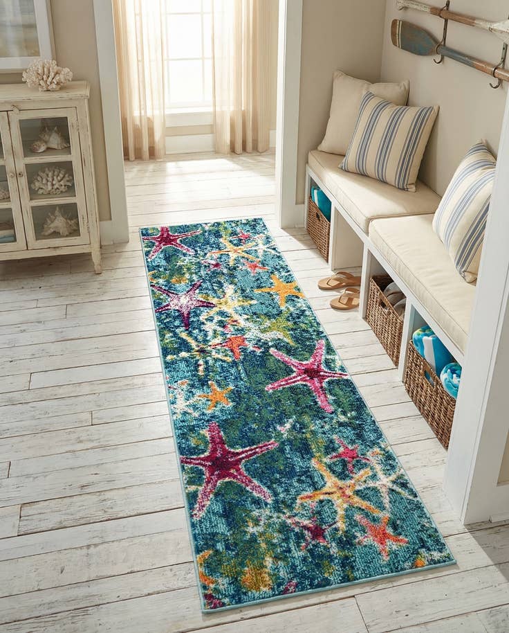 Detail image of 2' x 6' Washable Amalfi Runner Rug