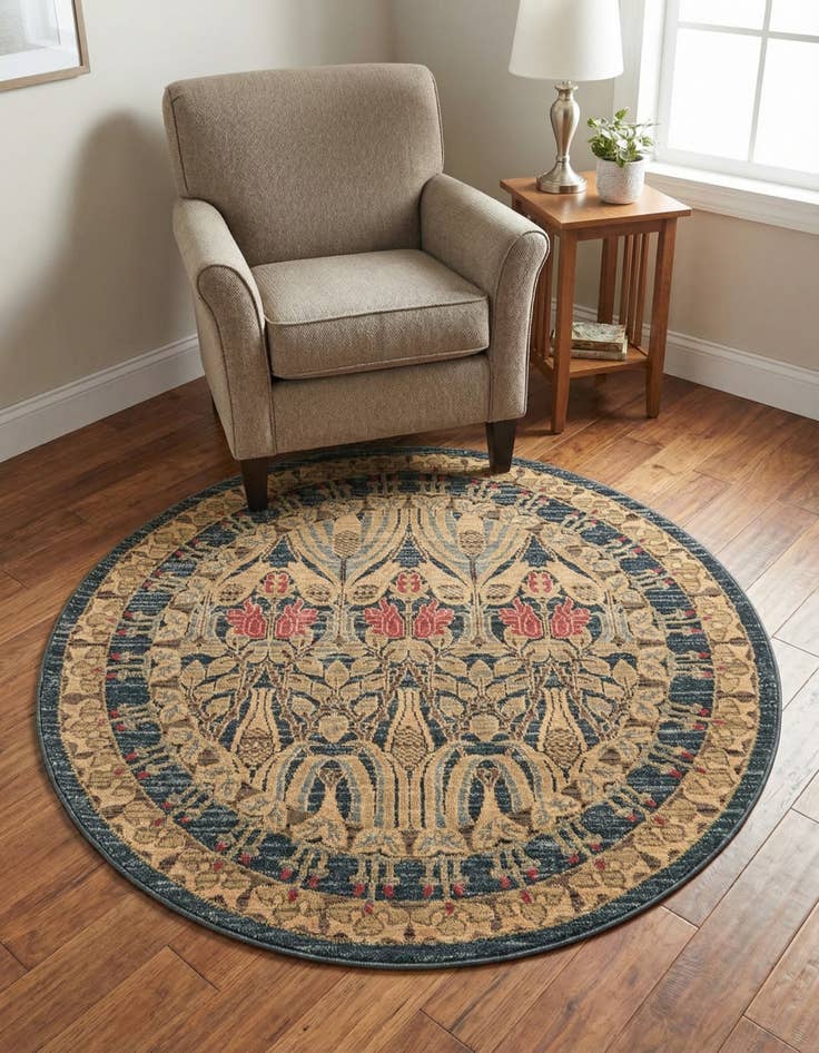 Detail image of 4' x 4' Kensington Round Rug