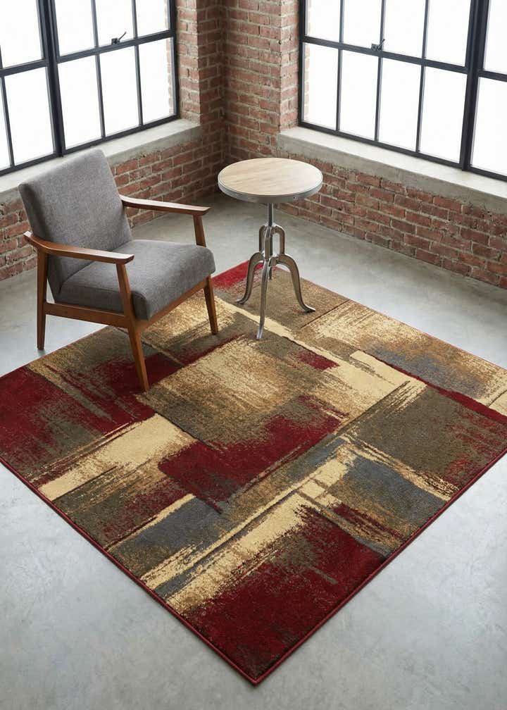 5' 3 x 5' 3 Coffee Shop Square Rug