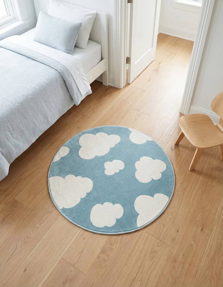 Detail image of 3' x 3' Whimsy Kids Round Rug