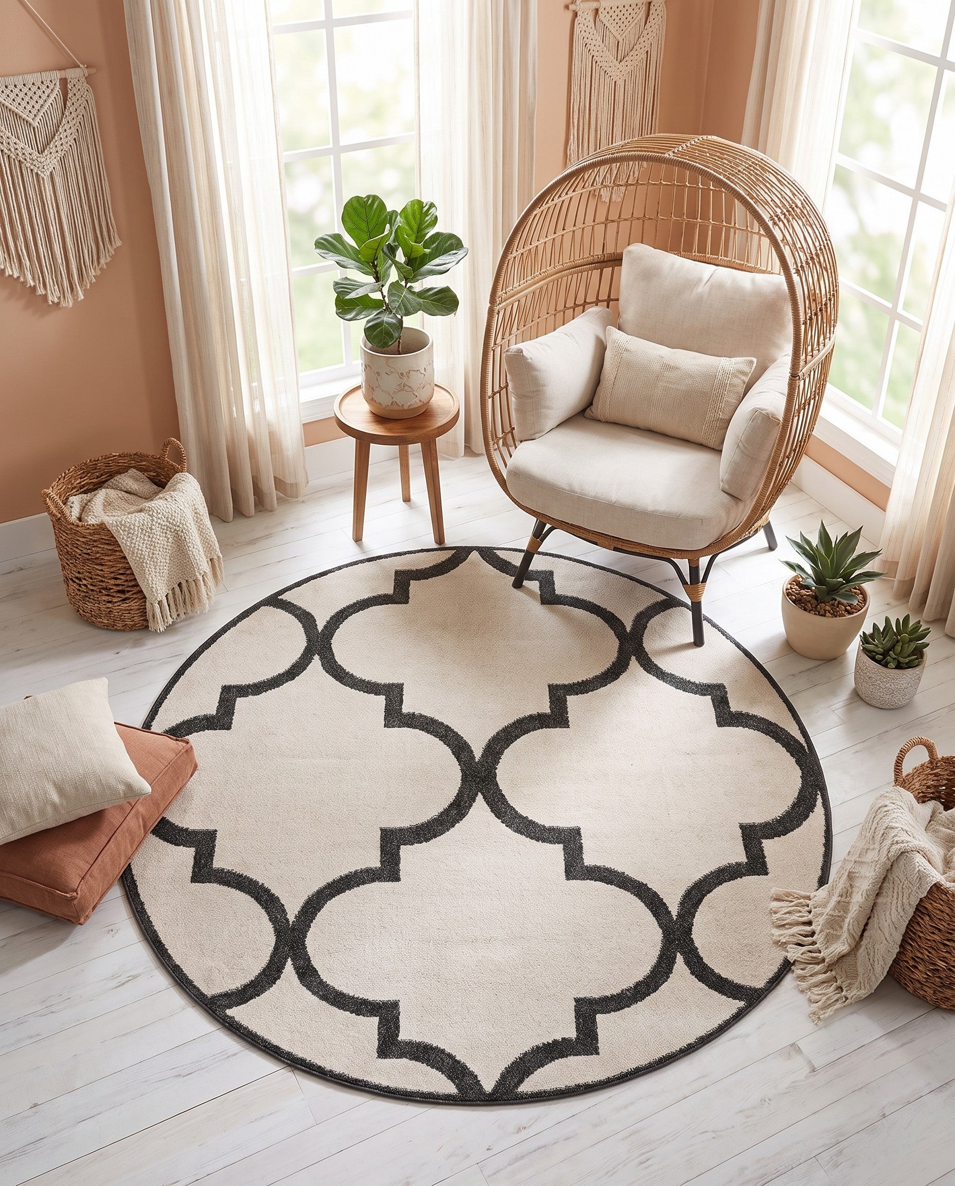 6' x 6' Trellis Round Rug