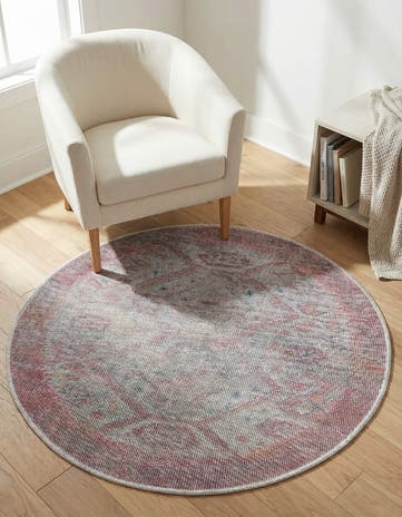 3' 3 x 3' 3 Washable Sisu Round Rug