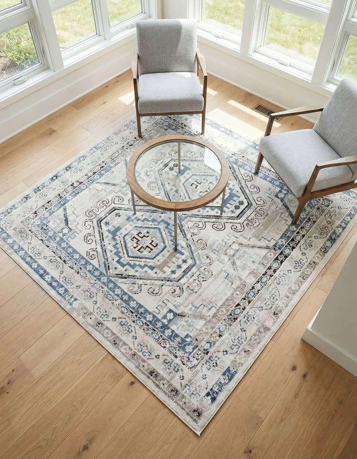 Detail image of 5' 3 x 5' 3 Charlotte Square Rug