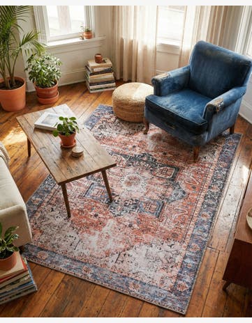 Vintage Rust Red Yara Rug